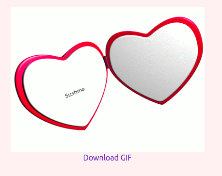 Opening heart locket gif maker - Erase BG