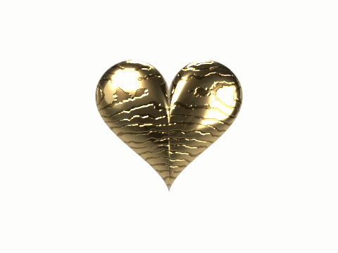 Engraved Gold heart locket opening